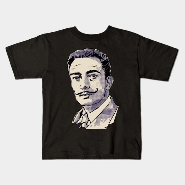 Salvador Dali Kids T-Shirt by Ed Labetski Art